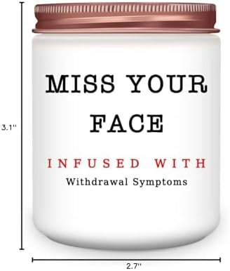 Homsolver Gifts for Women, Men, Friends, Sister, Bestie, Christmas Birthday Candles for Her Him, Unique Friendship Gift for Friend, Miss Your Face Scented Candle