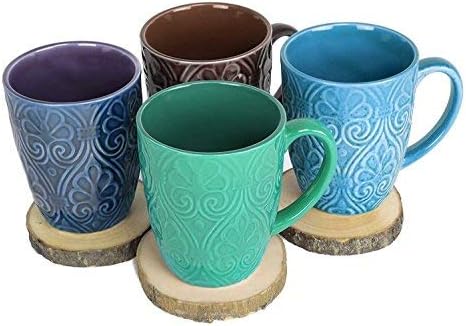 16 Pcs 3.5"-4" Unfinished Natural Wood Slices Circles with Bark for Coasters DIY Crafts Christmas Ornaments Rustic Wedding Decorations Centerpiece