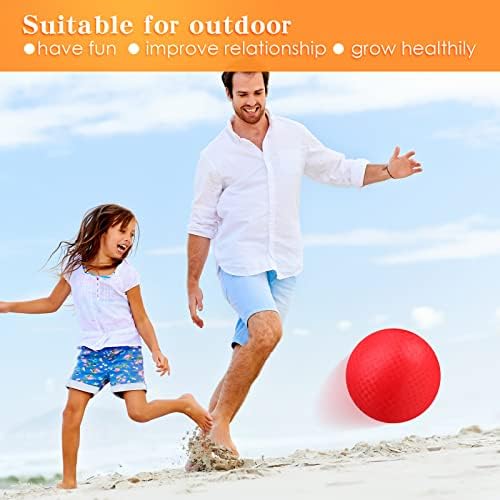 Yunsailing Dodgeballs Bulk Operation Christmas 6 Inch Playground Balls, Rubber Bouncy Inflatable Kickball with Pump for Kids Adults Outdoor Handball Games Christian Donation Gifts