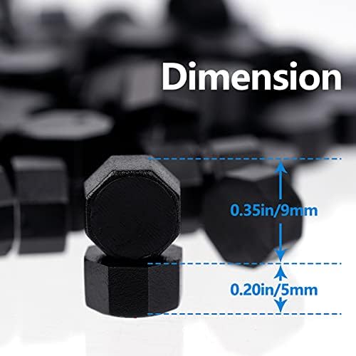 102 Pieces Octagon Wax Seal Beads, Premium Black Sealing Wax Beads for Letters and Certificates, Valentine’s Day Cards, Wedding Invitations, Wine Package, Gift Wrapping, Christmas Card