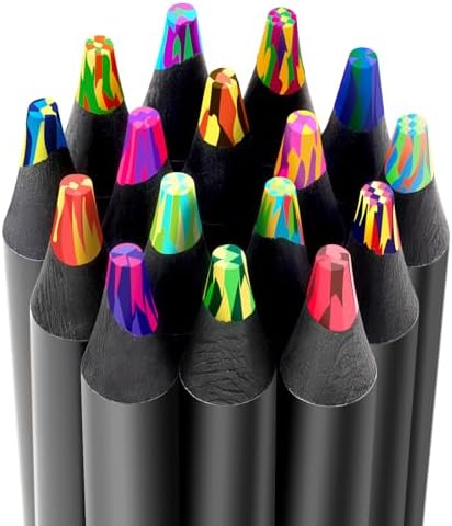 16 Pcs Rainbow Colored Pencils, Art Supplies Stocking Stuffers for Kids, Creative Teens Gifts Trendy Stuff for Girls Age 5-12, Great Party Favors Gift for Birthday/ Valentine's Day/ Easter/ Christmas