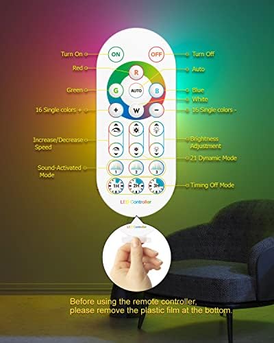 Daymeet TV Led Backlight, 9.8 FT LED Lights for TV 32-60 inch, ICRGB 5050 Rainbow Color TV Led Strip Lights USB Music Sync Bluetooth APP Control with Remote for Room Bedroom Christmas Decor