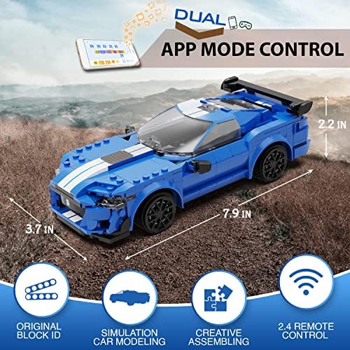 WISEPLAY Build Your Own RC Car Kit for Kids | 325-Pieces STEM Building Toys for Boys and Girls | Perfect Christmas & Birthday Gift for 6-10 Year Olds (Blue)