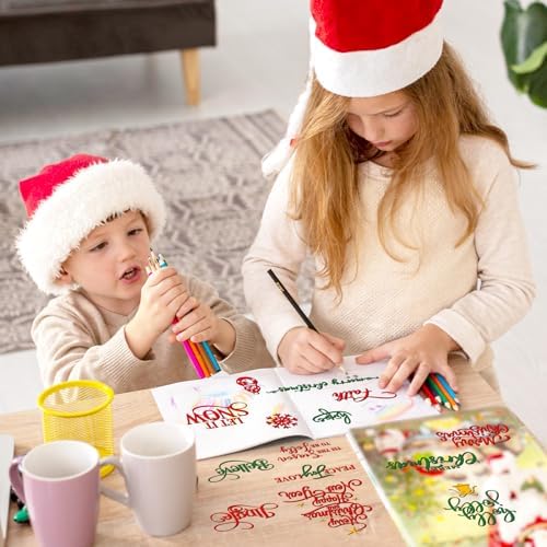 Whaline 16Pcs Christmas Metal Die Cuts Snowflake Snowman Tree Bell Steel Cutting Die Greeting Words Embossing Stencils Templates for DIY Crafts Card Making Scrapbook Photo Album Stamp Decor