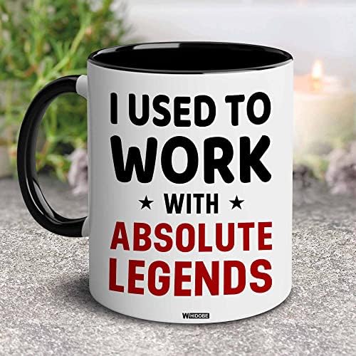 WHIDOBE Retirement Gift - I Used To Work With Absolute Legend - Christmas Mug For Retirement - Goodbye Boss, Management, Coworker Gifts - Going Away, Farewell, Leaving Job, Good Luck New Job
