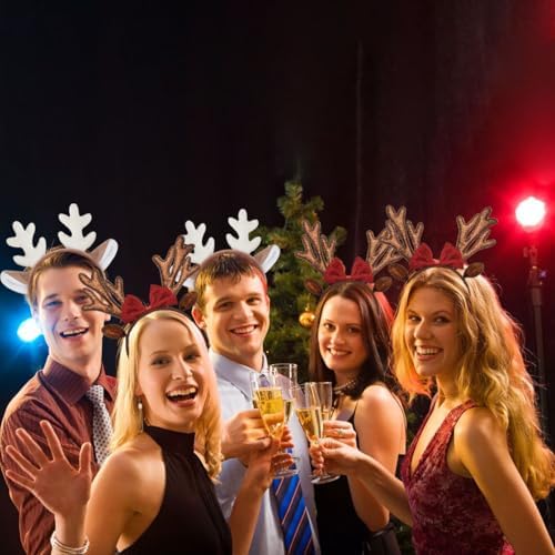 YNITSED Deer Antlers Headbands for Women Cute Deer Ears Headband for Christmas Halloween Cosplay Costume Accessories