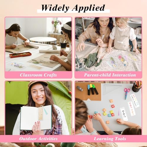 201Pcs DIY Bookmark Making Kit, 12 Mil Bookmark Laminating Pouches, 1.96 x 5.9in Hot Laminator Sleeves with Tassels and Puncher, Christmas Gifts for Book Lovers(Without Laminating Machines)