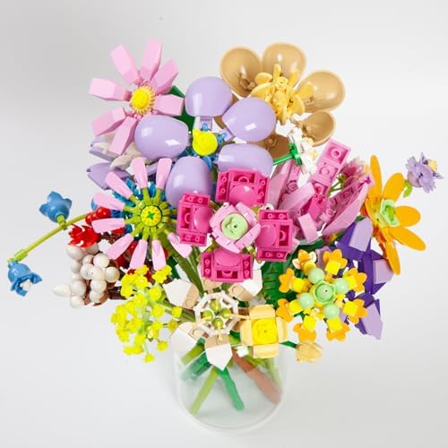 2025 Advent Calendar BIG Flower Christmas Building Blocks Gifts for Adult Countdown Advent Calendar Christmas Decoration