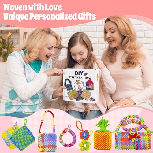 900pcs Weaving Loom Refill Loops with 9 Rainbow Color, Potholder Loops for 7-10 Inch Loom, Loom Bands DIY for Kids, Adults, Birthday Christmas Gifts for 5-12 Year Old Girls