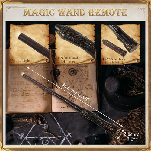 20 PCS Floating Candles with Wand LED Magic Hanging Candle Battery Operated Candle with 21 Batteries Include Flickering Warm Light Floating Candles for Christmas Halloween Decoration