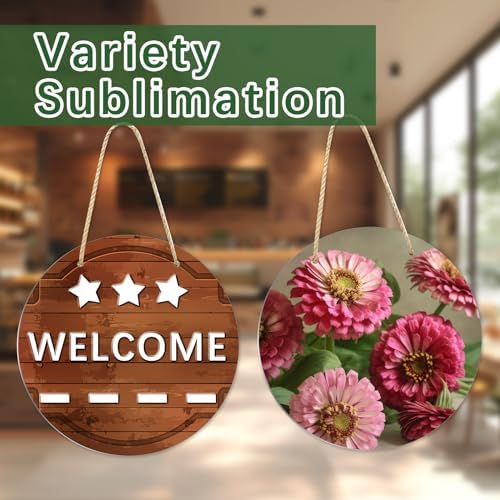 10 pcs metal sublimation door hanger blanks,10 inch circle Unfinished Blank Sign Door Hanger,sublimation ornament blanks decorative door hanger,halloween decoration Christmas decorations