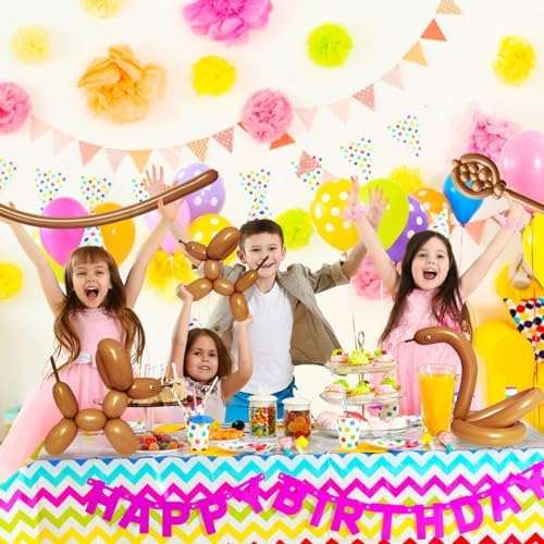 100Pcs 260 Balloons Brown Long Balloons for Balloon Garland Thickening Skinny Latex Twisting Balloon, Brown long balloons for tying Animals Modeling Christmas Birthday Party Decorations. (Cocoa)