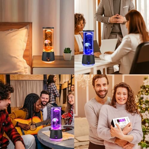 17 Colors Changing Jellyfish lamp with Remote - Jellyfish Tank Table Lamp, LED Night Light for Kids Adults, Aquarium Mood Lamp Home Decor, Party Christmas Gifts for Women Men
