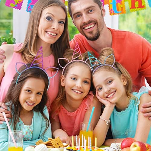 18Pcs Unicorn Birthday Party Favors Unicorn headbands for Girl Halloween Christmas Party Supplies for Teen Children