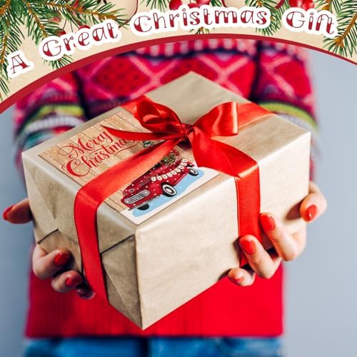 4 Set Vintage Christmas Gift Card Book Retro Mini Christmas Money Holder for Cash Xmas Surprise Gift Card Booklet Xmas Money Sleeve Book Vintage Holiday Party Supplies for Adults Women