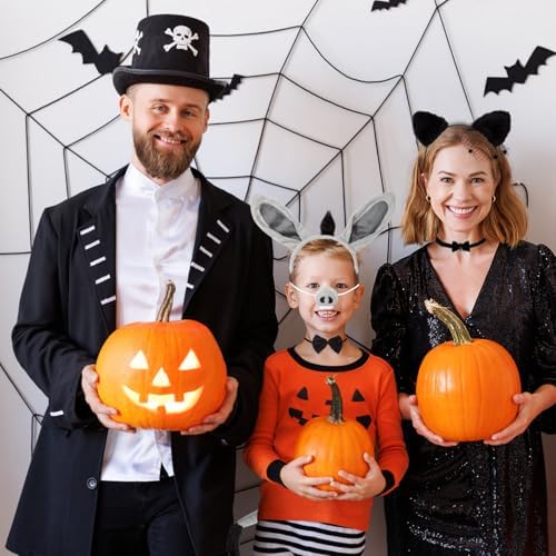 JIALWEN Donkey Costume Set Donkey Ears Headband Nose and Tail Bowtie Animal Kit Cosplay Party Decor Halloween Christmas Easter Dress Up Accessories