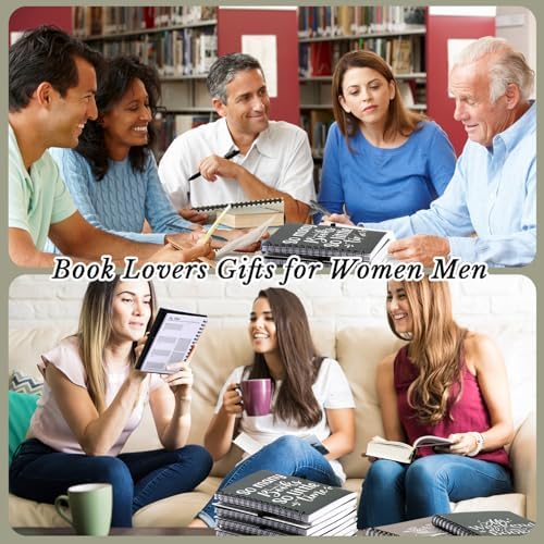 Thenshop 10 Set Book Lovers Gifts Inspirational Spiral Notebook Weekly Planner Motivational Pen Book Worm Gifts for Women Christmas Club Reading Gift Thanksgiving Librarian Reader(Aesthetic Colors)