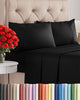 King Size 4 Piece Sheet Set - Comfy Breathable & Cooling Sheets - Hotel Luxury Bed Sheets for Women & Men - Deep Pockets, Easy-Fit, Extra Soft and Wrinkle Free Sheets - Black Oeko-Tex Bed Sheet Set