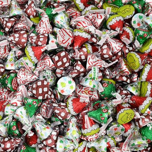 Christmas Candy Collection – 1 LB Bag (Approx. 100 Pieces) – Candy Cane, Hot Cocoa, Sugar Cookie Flavors – Assorted Holiday Chocolate, Perfect for Stocking Stuffers, Gift Bags, and Holiday Parties