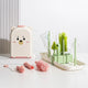 Travel Baby Bottle Brush Set - Newborn Safe Silicone Cleaning Brushes with Storage Box for Bottles, Nipples & Accessories