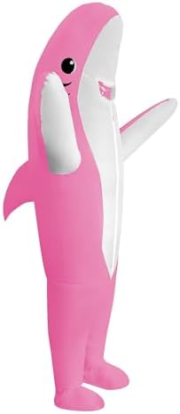 2 Packs Inflatable Shark Costume Blow-up Animal Costume for Adult/Easter/Halloween/Birthday/Gender Reveal Party