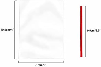 XLSFPY 100PCS Clear Cellophane Treat Bags with 100PCS Twist Ties, 3x4 OPP Rice Crispy Bags for Gift Goodie Favor Candy Cake Pop Birthday Party Cookies Christmas New Year Wedding Party (3'' x 4'')
