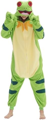 vavalad Adult Onesie Pajama Cosplay Halloween Christmas Custume for Women Men Teens, Green