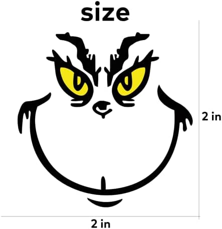 10 Pcs Christmas Face Stickers – Vinyl Transfer Stickers for Crafts, Ornaments, Cups, Jars, and Christmas Balls, Waterproof DIY Face Decals for Party Favors and Holiday Decorations – 2 x 2 in