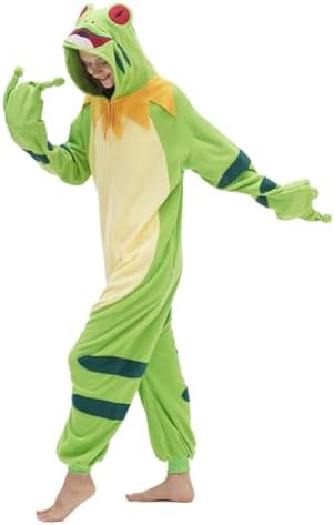 vavalad Adult Onesie Pajama Cosplay Halloween Christmas Custume for Women Men Teens, Green