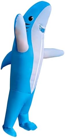 2 Packs Inflatable Shark Costume Blow-up Animal Costume for Adult/Easter/Halloween/Birthday/Gender Reveal Party
