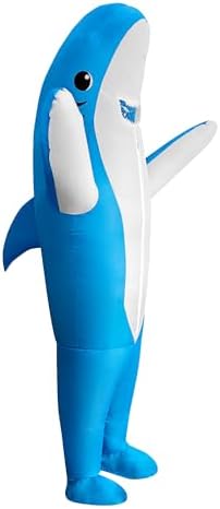 2 Packs Inflatable Shark Costume Blow-up Animal Costume for Adult/Easter/Halloween/Birthday/Gender Reveal Party