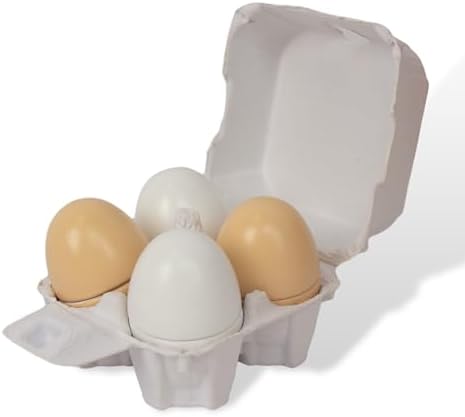 Wooden Eggs, 4PCS Easter Egg Cutting Toys Wooden Play Food Pretend Play Food Sets for Kids Early Development, Christmas Birthday Gifts