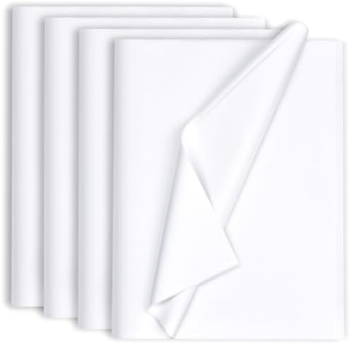 100 Sheets 20"x14" White Wrapping Tissue Paper Bulk for Gift Bags Christmas Weddings Birthday Arts Craft Party Decoration