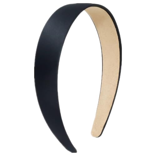 Black Headband 1.15 Inch Headbands for Women Fashion Plain Headband for Girls, Non Slip Head Band DIY Holiday Gifts Christmas Hair Accessories for Women Girls Teen