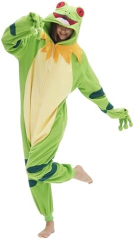 vavalad Adult Onesie Pajama Cosplay Halloween Christmas Custume for Women Men Teens, Green