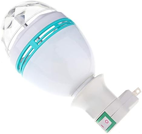 YouOKLight E26 Rotating RGB Disco Ball Light, LED Strobe Bulb Magic Ball Light, for Birthday Party Club Bar Karaoke Halloween Christmas