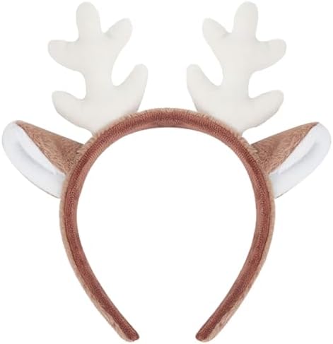 YNITSED Deer Antlers Headbands for Women Cute Deer Ears Headband for Christmas Halloween Cosplay Costume Accessories