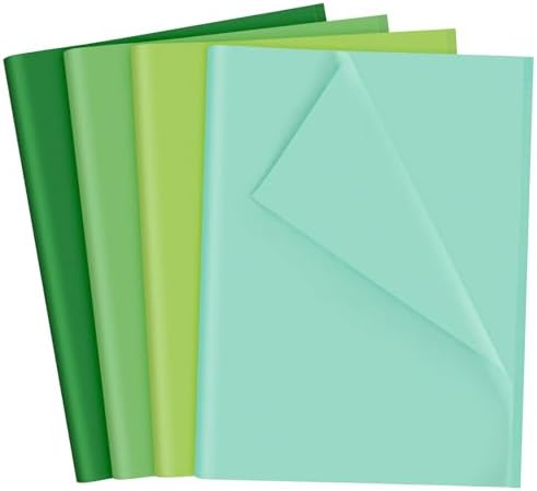 NEBURORA 108Sheets Green Gift Wrapping Paper Multicolor Wrap Tissue Paper for Saint Patrick's Day Christmas Birthday Wedding Presents Packaging and Spring Theme Party Decoration
