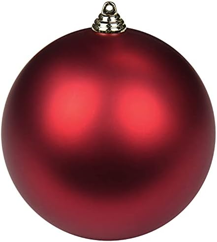 Christmas Ornaments Balls 7.1" Large Christmas Decorations Xmas Tree Shatterproof Big Red Christmas Ball Ornaments with Hanging Loop for Wedding Holiday Halloween Party Indoor Outdoor Decor