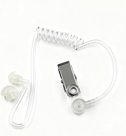 1PCS Spy Earpiece Headphones - Secret FBI Badge Prop Matching Costume Accessory for Halloween & Christmas