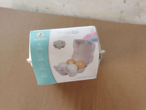 Wooden Eggs, 4PCS Easter Egg Cutting Toys Wooden Play Food Pretend Play Food Sets for Kids Early Development, Christmas Birthday Gifts
