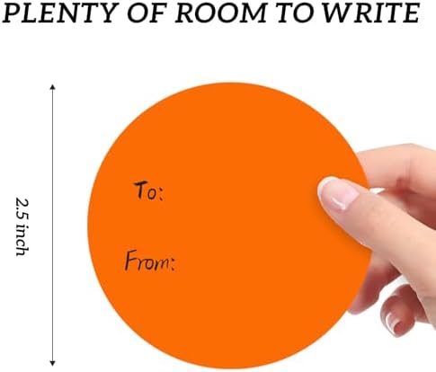 2.5 Inch Halloween to/from Stickers - 315 Pack Christmas Valentine Gift Labels, 9 Colors Easy Remove Circle Stickers Self-Adhesive Blank Seal Labels for Party Favors Marking