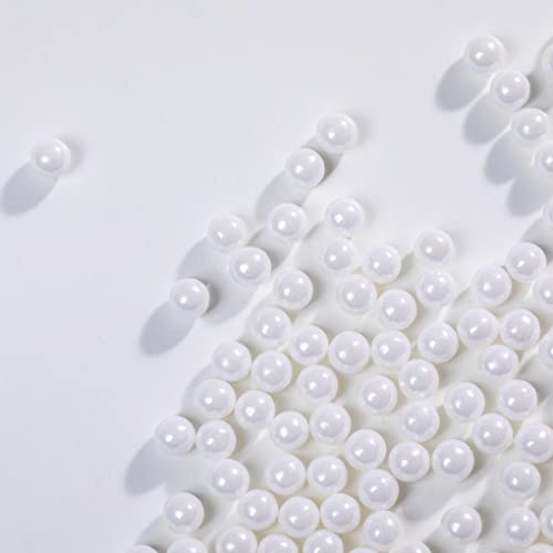 White Sprinkles Edible Pearl 7mm 130g/4.6OZ,Christmas Cake Dessert Sprinkles,Cookie sprinkles,Sugar Pearl, Edible Pearls Candy for Cake Cupcake Decorationg (7mm-White)