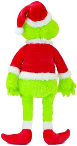 11.8-Inch Green Christmas Plush Toy, Mischievous Holiday Figure Who Loves Stealing Gifts, Perfect for Kids, Cute Christmas Decoration for Homes and Trees