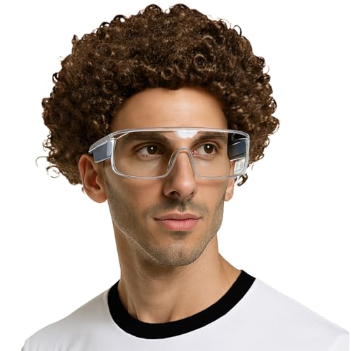 Xambop Short Curly Dark Brown Rocker Party Wig Halloween Christmas Cosplay Costume Full Wigs