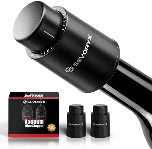 2 Pack Wine Stopper for Bottle, Premium Wine Saver with Built-in Date Tracker, Leakproof Design, Ideal Christmas and Birthday Gift for Wine Lovers.