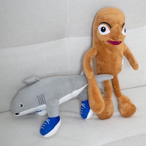15" Inches Tall Italian Brainrot Plush Toys Tralalero Tralala Shark Stuffed Animals Cute Plushie Weird Stuff Meme Dolls for Kids Boys Girls Birthday Christmas Funny Gift Ideas