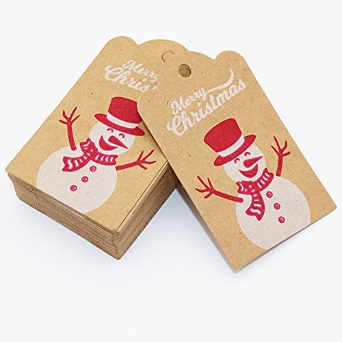 120PCS Brown Kraft Paper Gift Tags - DIY Christmas Hanging Name Tags with Twine String - Wedding & Crafts