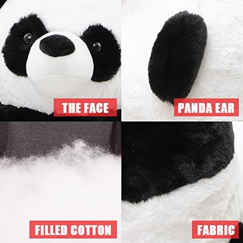 18" Panda Bear Stuffed Animal Plush Toy Cute Soft Body Doll Pillow Kawaii Giant Panda, Gift for Kids Boy Girl Birthday Valentines Christmas