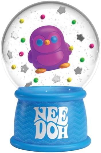 Schylling NeeDoh Squishmas Squish N' Snow Globes - Christmas Squeeze Toy - Assorted Colors - Ages 3 to Adult (Pack of 1)